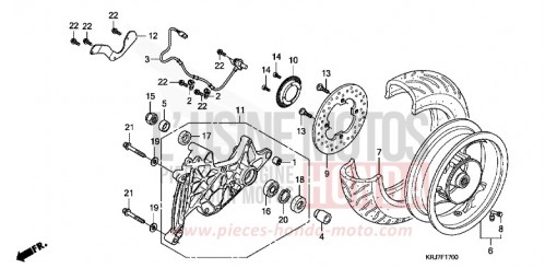 ROUE ARRIERE FES125A de 2010